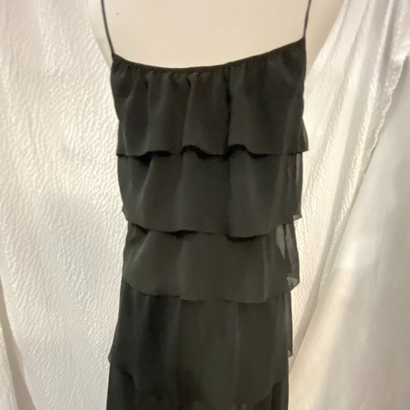 Ann Taylor LOFT Tiered Ruffle Little Black Dress - Picture 4 of 6